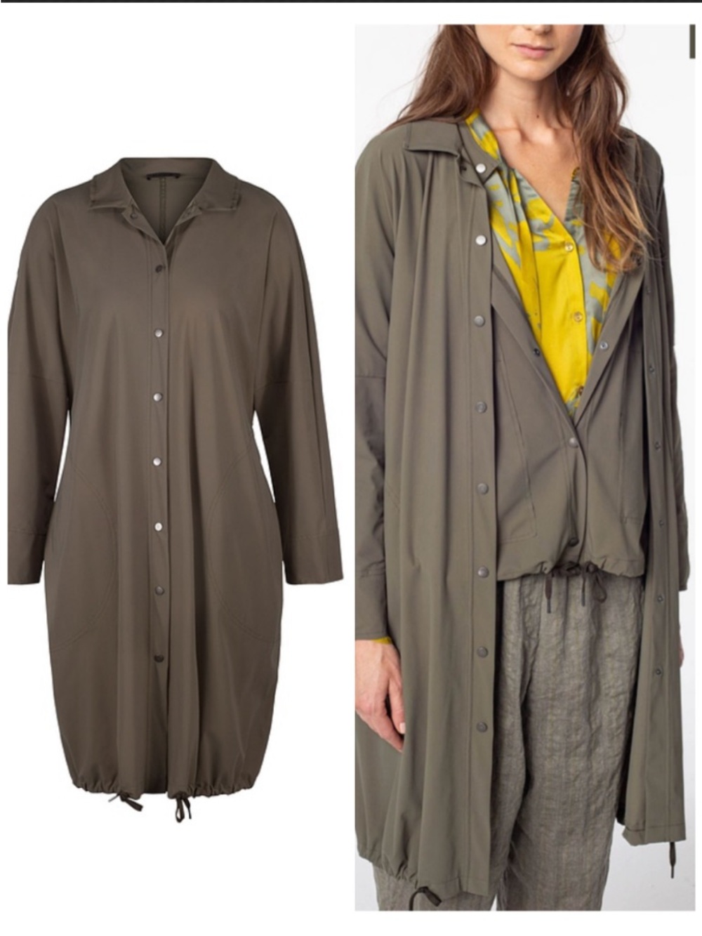 OSKA Andrine 113 Technostretch Button Down Versatile Dress/ Jacket  Medium